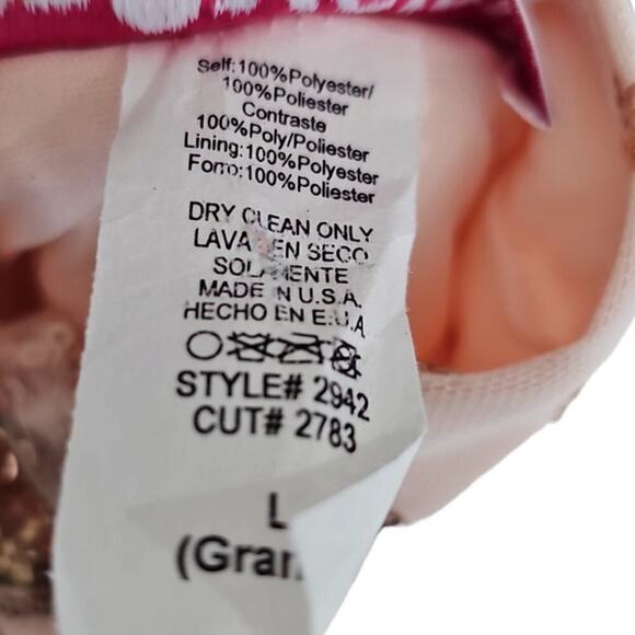 PromGirl Halter Sequin Homecoming Mini Dress Rose Gold Size L NWT - Picture 6 of 7